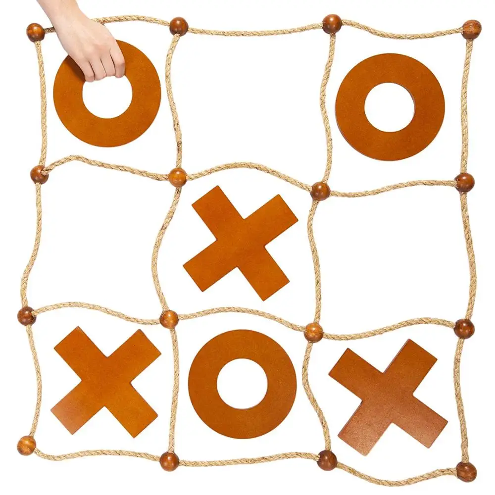 Wooden Large Outdoor Tic Tac Toe Game Big Wood Xo Pieces Toss Across Yard  Game With Rope Game Board - Buy Toss Across Yard Game,Outdoor Tic Tac Toe  Game,Rope Game Board Product