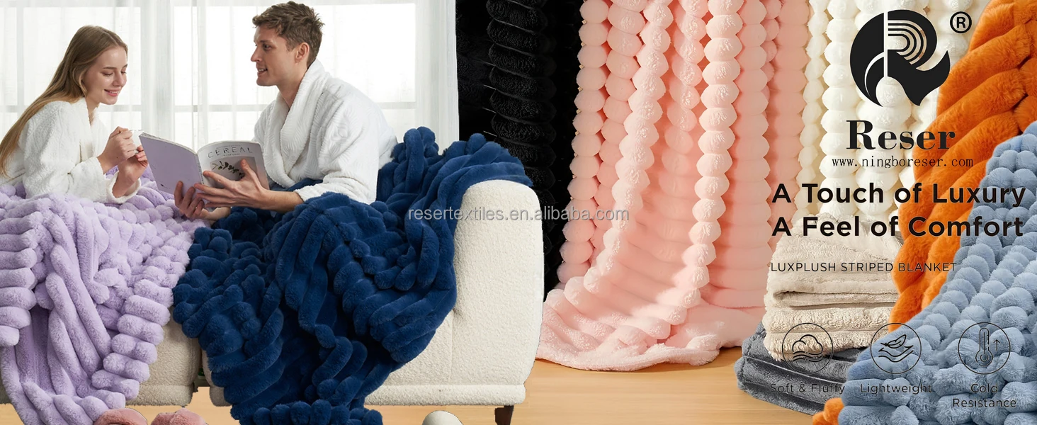 Wholesale Faux Fur Throw Blanket European & American Style Solid Soft Plush Thick Luxury Versatile for Living Room Bedroom