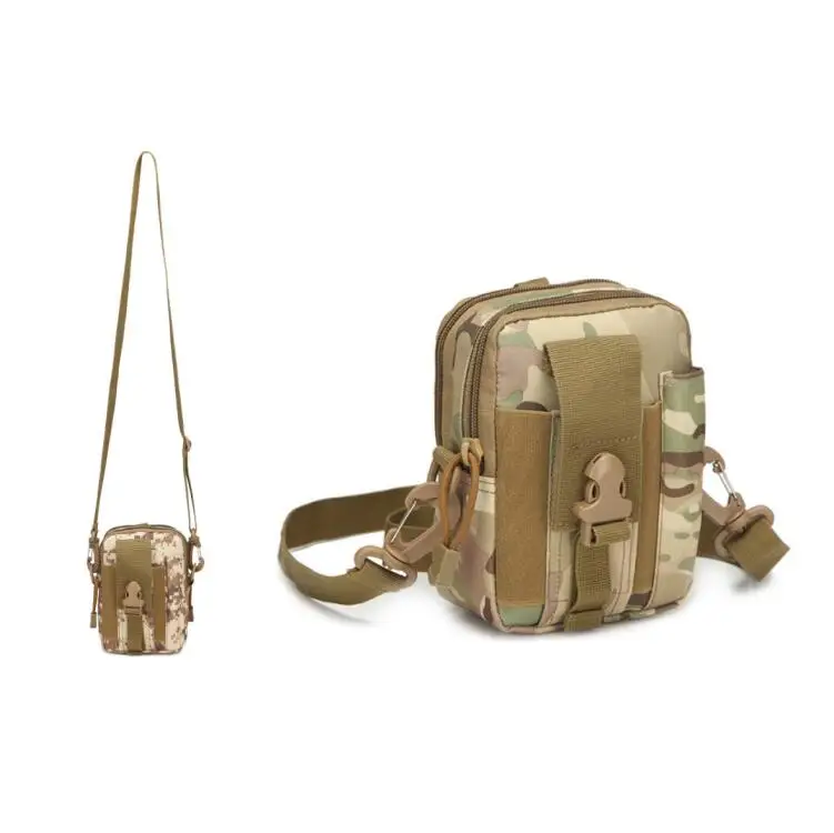 3 Ways Tactical Waist Chest Bag Survival Tactical Molle Pouch EDC Belt Waist Bag Crossbody Bag with Holster Holder