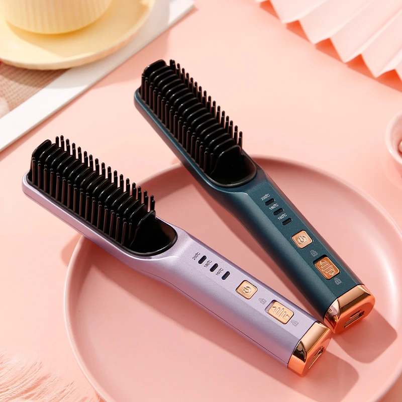 COSMETOCITY lectric Comb Brush 3 in 1 Ceramic Fast Hair Straightener For  Womens Hair Straightening Brush with LCD ScreenHair Straightener For  Women Black KS09 Digital Electric Comb Heating Detangling Brush Simply  Straight