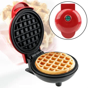 Portable Mini Electric Waffle & Pancake Maker Household Use with US & EU Plugs for Home and Car Breakfast Baker
