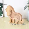 León de color madera