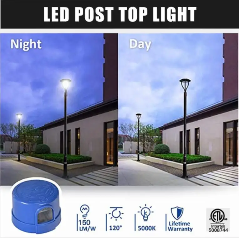 Ip65 Outdoor Waterproof Photocell Sensor Led Pole Street Light 50w 100w