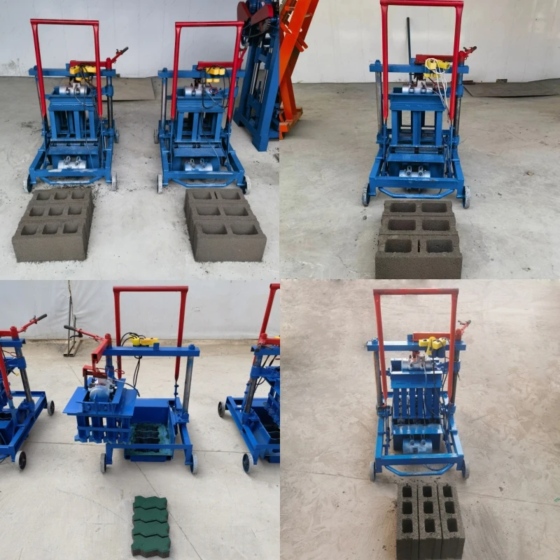 Semi-Automatic Road Paving Hollow Concrete Block Making Machine Mobile Cement Block Making Machine Block Manufacturing Machine