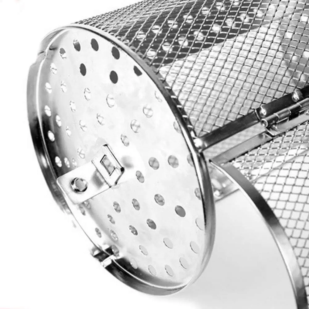Roaster Tools 360 Rotating Stainless Steel Drum Roaster Grill BBQ Baking Tool