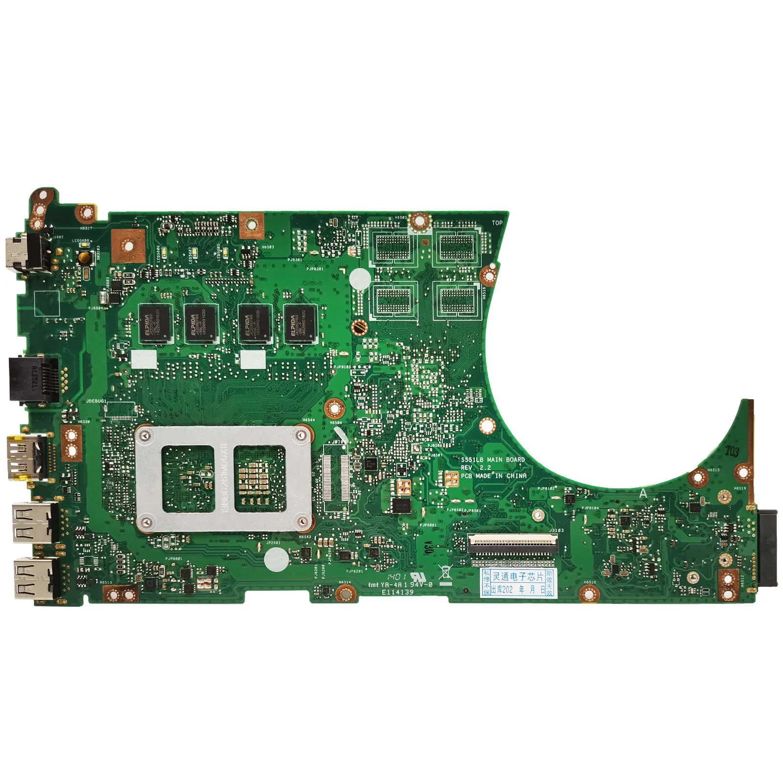 Notebook S551L Mainboard for ASUS S551LN S551LB R553L S551LA Laptop Motherboard CPU I3 I5 I7 4th Gen 4G RAM GT740M/GT840M