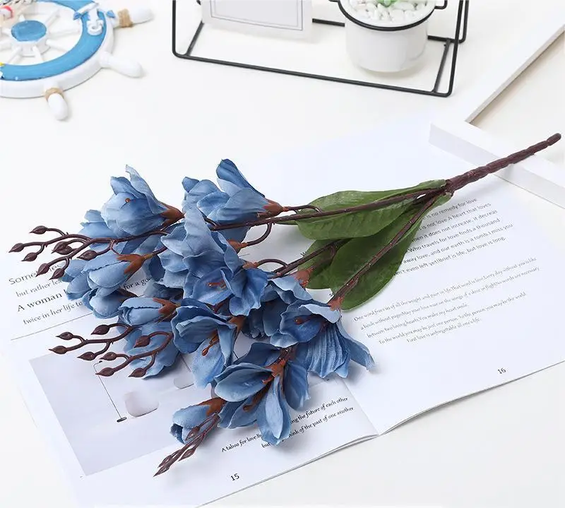 Imitation magnolia Flower Silk Fabric Home Wedding Decoration Hotel Living Room
