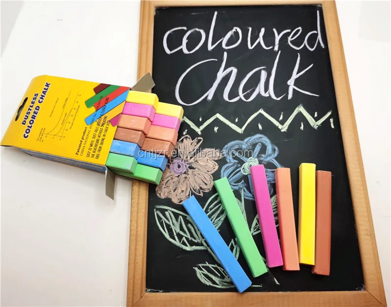 Прямая продажа с фабрики OEM для обучения/уличная живопись для детей 12 шт цветной квадрат беспыльный мел