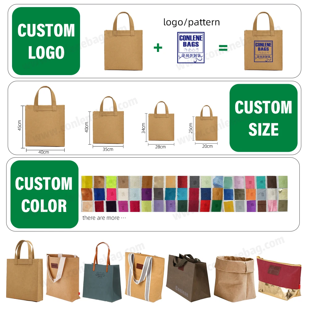 Wenzhou Factory Wholesale Kraft Paper Tote Bag With Handle Nature Kraft Paper Shopping Bag