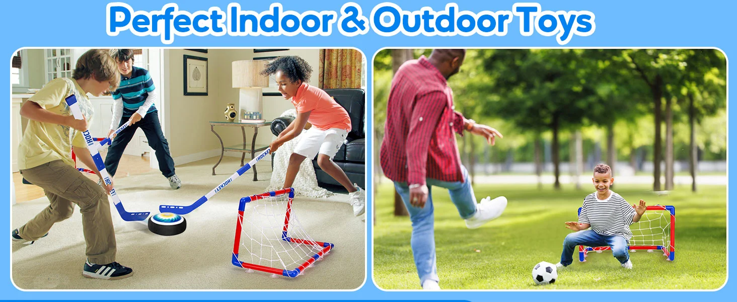 product indoor outdoor portable mini pvc hockey stick and soccer goal sports toys set for kids-3