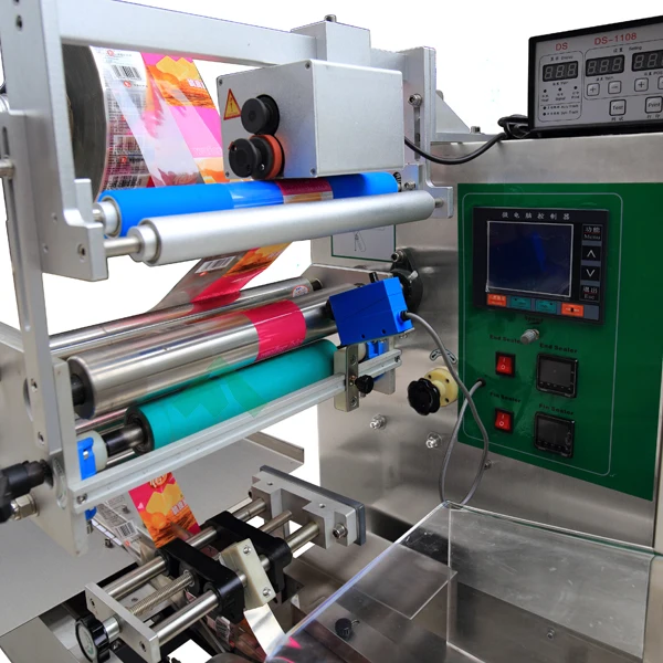 Gas Flush Automatic Horizontal Bag Flowpack Packing Patti Flow Wrap Egg Roll Packaging Machine
