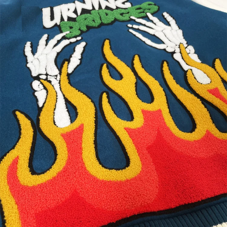 Men's Varsity Jacket Chenille Embroidered Baseball Letterman_voghion.com