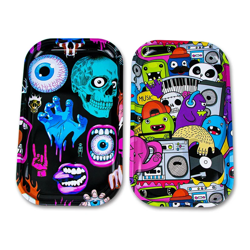 Smoke Shops Supplies Accessories Custom Rolling Trays Wholesale 27*16cm Metal Backwoods Smoke