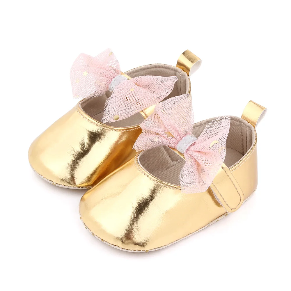 Lovely Girls Princess Shoes Cute Ears Bow-knot Walking Shoes Soft Sole Baby Shoes in First Walking factory