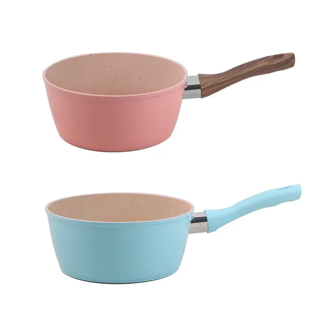 Non-stick Cooking Pot Frying Pans & Skillets Non Stick Gas Cooker Electric Stove Long Handle Baby Milk Soup Small Cooking Pan