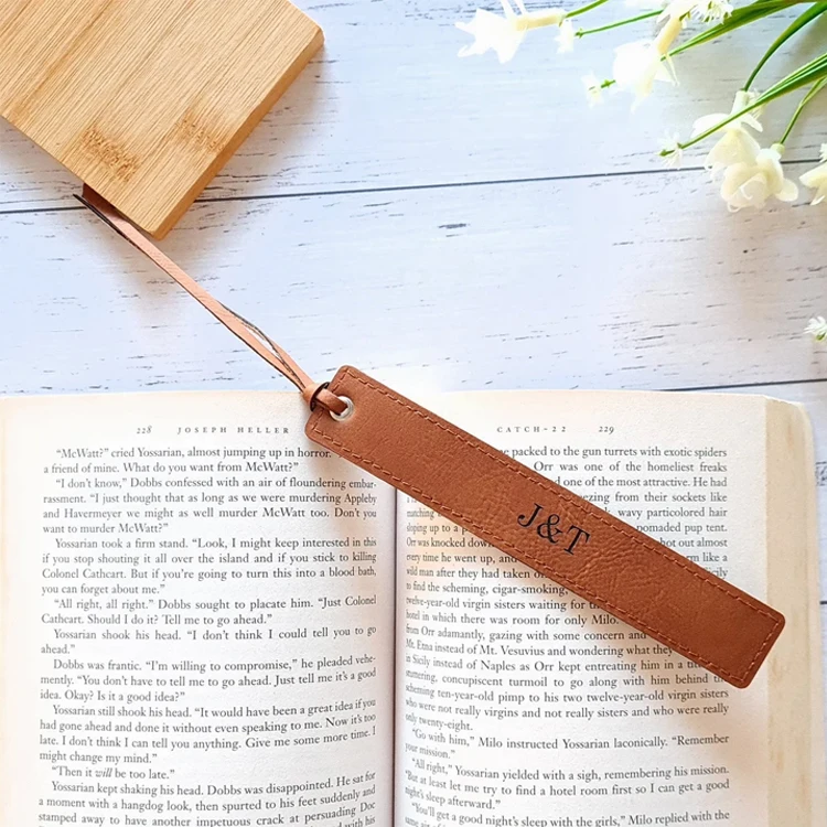 Office Accessories Personalized Custom Leatherette Bookmarks Laser ...