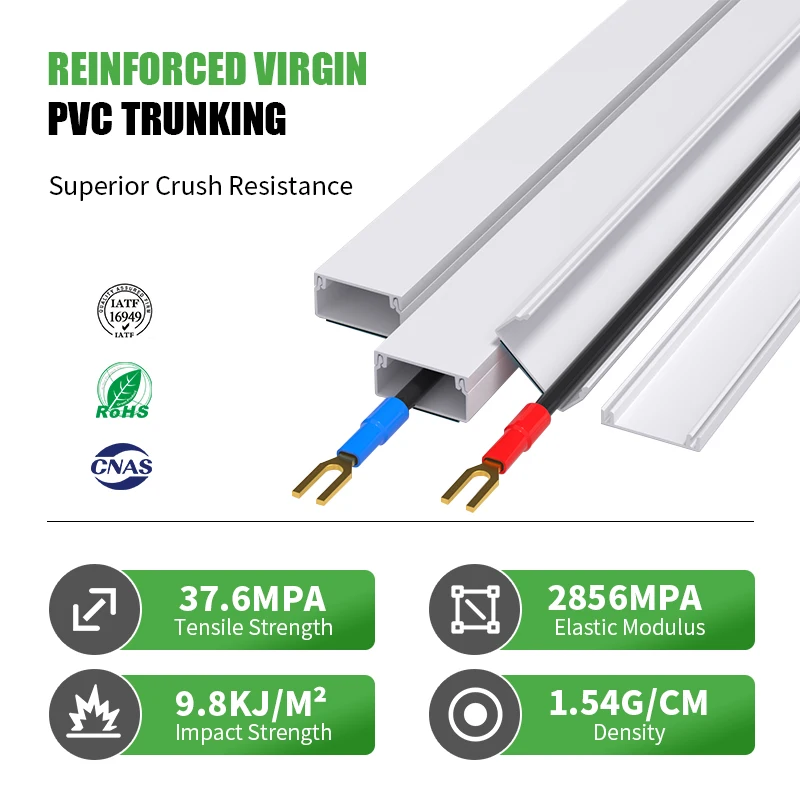 PVC Electrical Insulation Network Wire Organizer Cable Tary Pvc Cable Trunking Flexible PVC Wiring Duct Cable Trunking for Floor