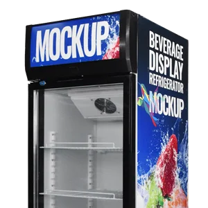 288L Glass Door Beverage Cooler Single Door Display Freezer showcase Fridge for Cola Wine