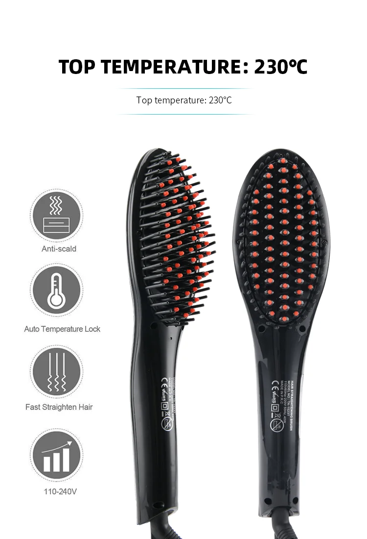 Pritech-plancha De Pelo Plana Eléctrica,Cepillo Alisador De Pelo Con  Pantalla Lcd - Buy Cepillo Eléctrico Alisador De Cabello,Alisador De  Cabello Con Cepillo,Cepillo Alisador De Cabello Con Pantalla Lcd Product on  Alibaba.com