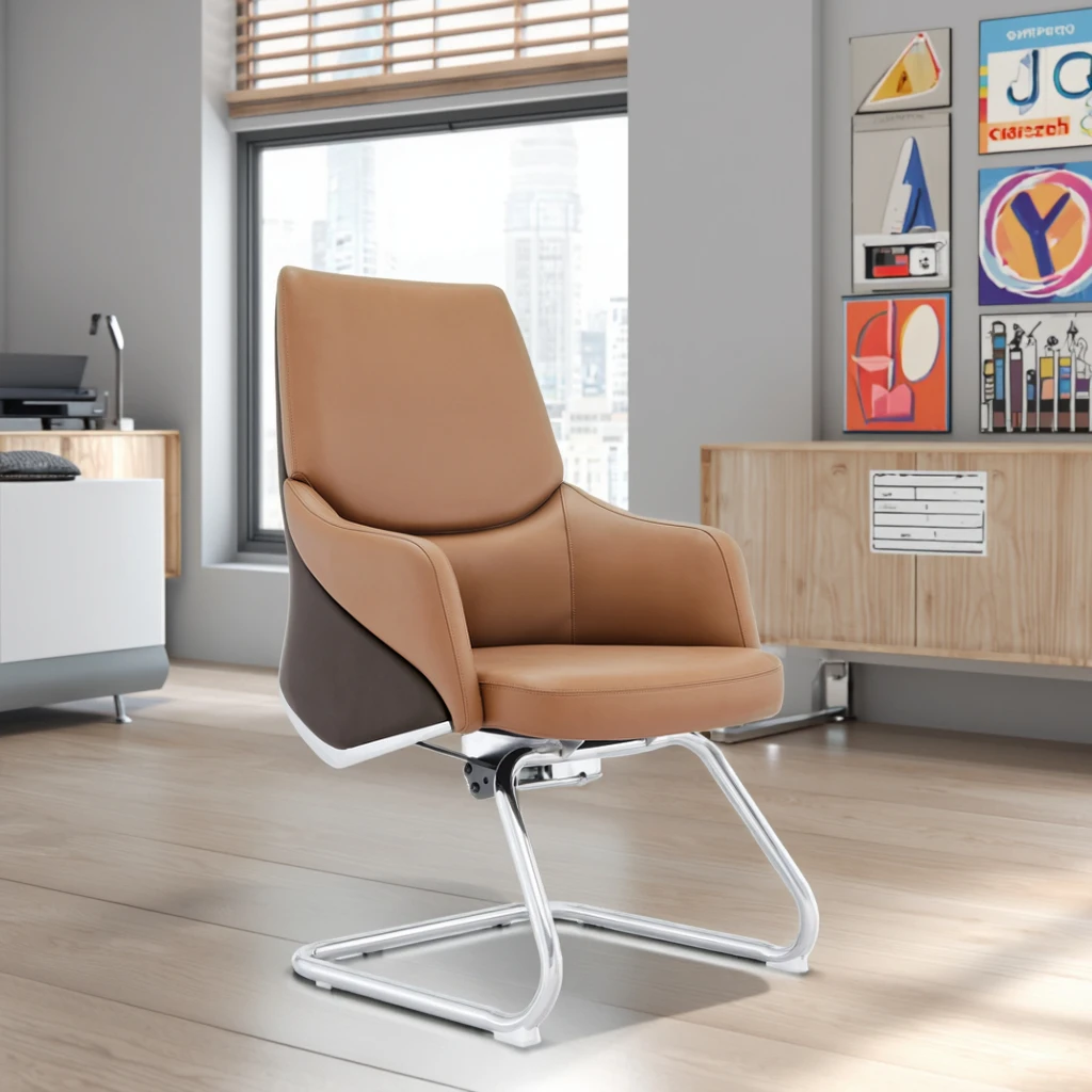 Executive Style Chrome Frame Chair Thickened Plywood Core Conference Room Seating Solution 6