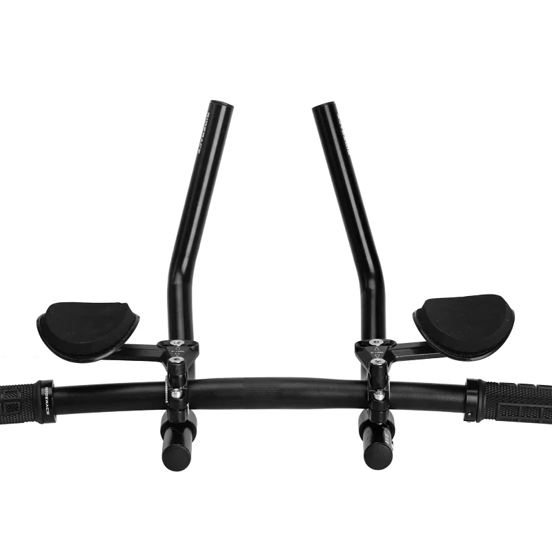 Guidon Aéro Triathlon – Barres De Repos En Alliage D'aluminium, Clip Sur TT, Pour Vélo Route Et VTT, Noir
