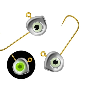 Palmer 1g 2g 3g 4g 5g 7g High Carbon Steel Jig Head Hook Luminous 3D Eyes Jig Heads Fishing Corrosion Resistant Lead Jig Head – Metal Jig – view 4