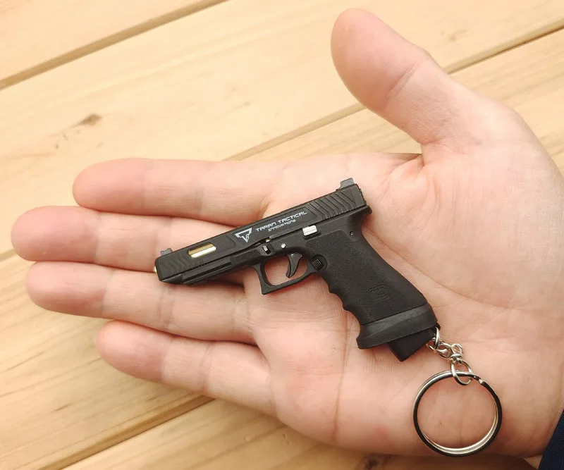 2023 New 13 Scale G 34 Tti Tactical Alloy Mini Pistol Keychain Toy