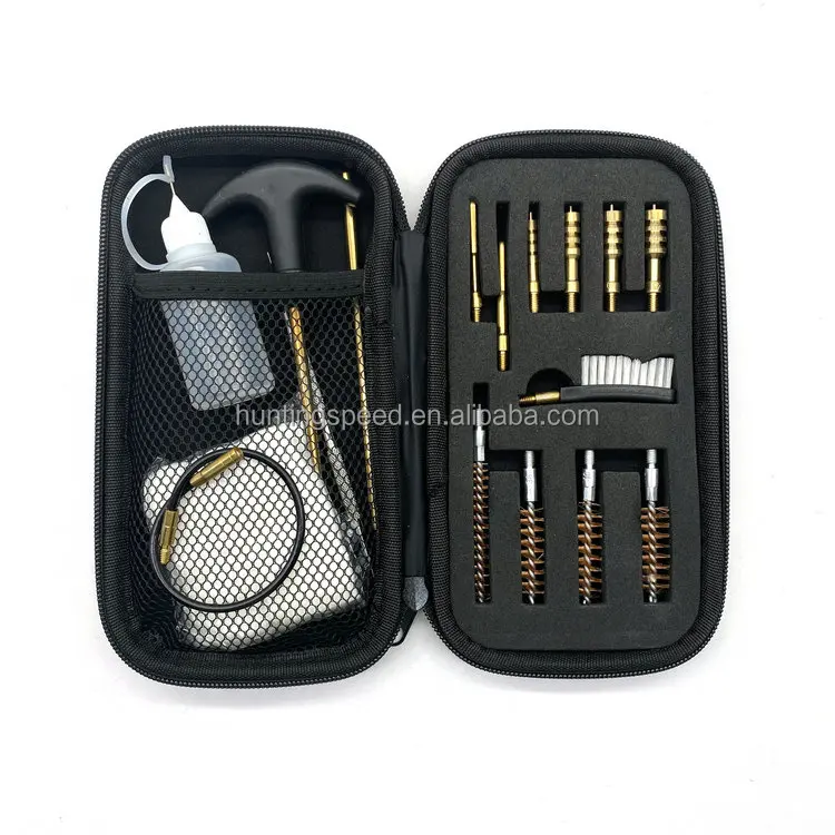 16Pcs Hunting Rifle Pistol Cleaning Kit For All Caliber .22 357 38 40 44 45 9mm 
