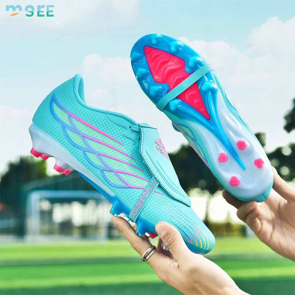 SeeMore Professional Outdoor Soccer Sport Football Shoes  Ag Breathable Long-Stud Artificial Turf Tf Training Soccer Shoes