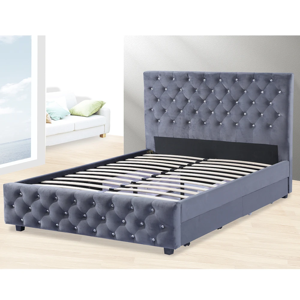 Modern Simple New Style Upholstered Bed with Storage