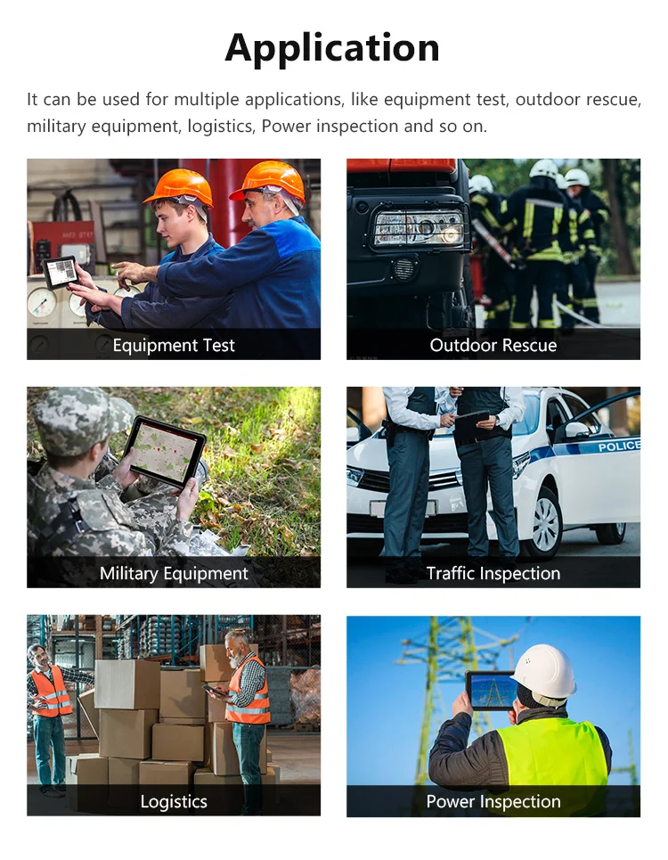 Rugged Android Tablet Barcode Scanner 10 Inch Handheld 4G LTE Android Rugged Tablet 1000Nits Sunlight Readable Ip67 Waterproof Nfc Rfid Reader 1D 2D Barcode Scanner