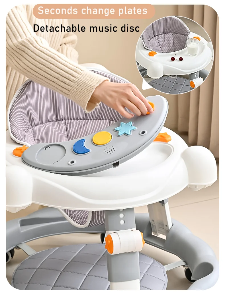 Multifunctional Baby Walker With Wheels - Foldable Sit-To-Stand ...