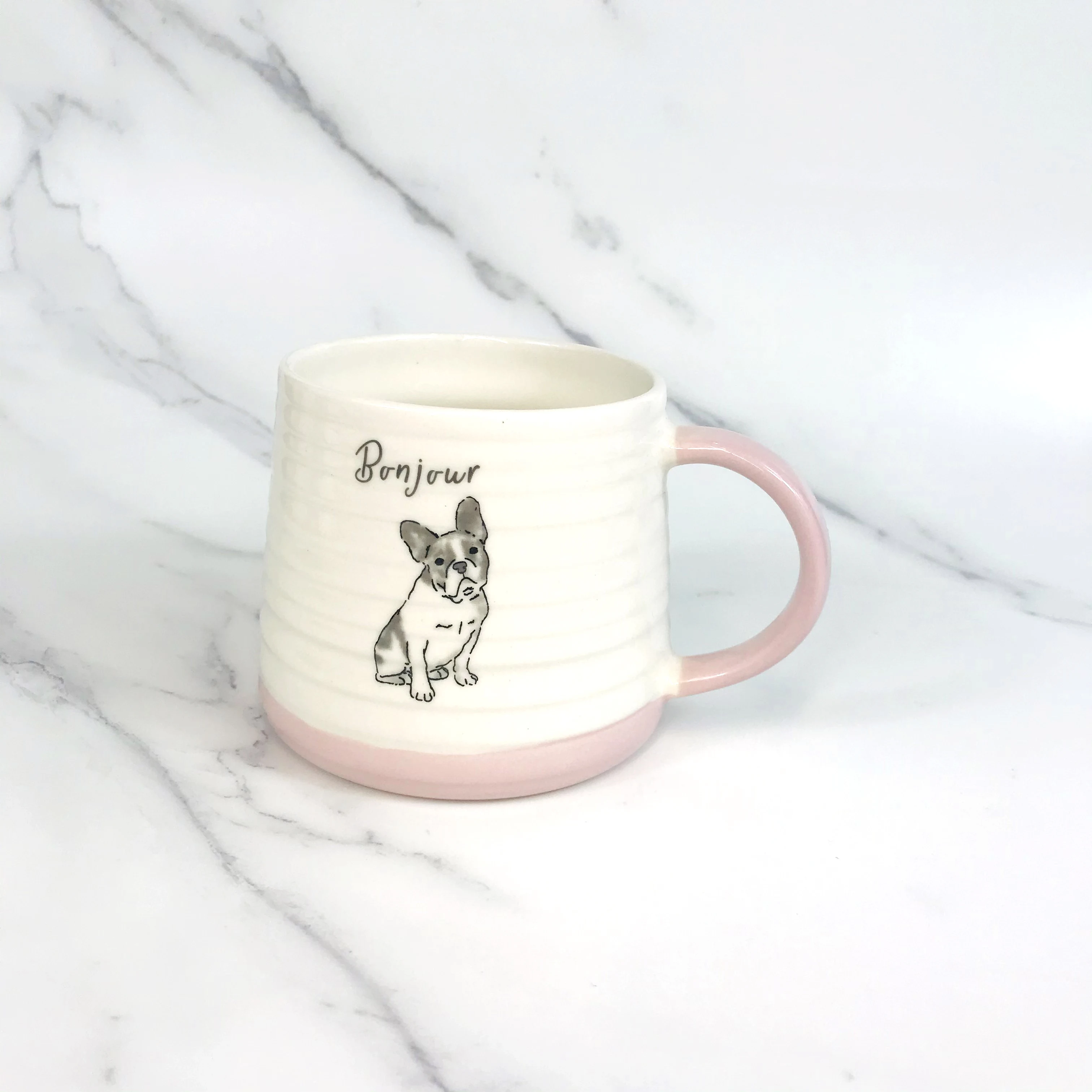 Hot Products Cute Dog Friend Belly Shape Color Handle Ceramics Coffee Drink Ware Mug