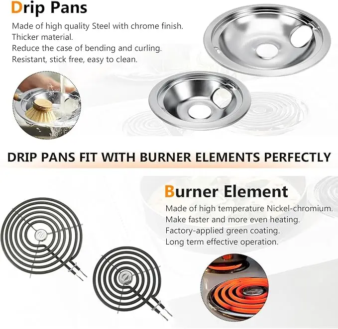 GE Electric Range Drip Pans