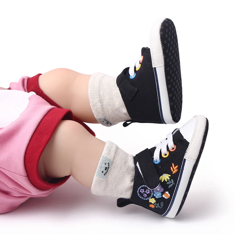 Wholesale Canvas Unisex Baby Toddler Infant Boys and Girls Shoes Baby Sneakers manufacture