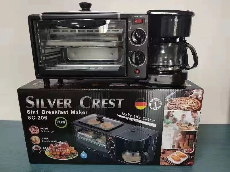 3in1 Breakfast Maker KW-206 ブラック Amazon.com: 3 in 1 Breakfast Station,Versatile Breakfast Maker