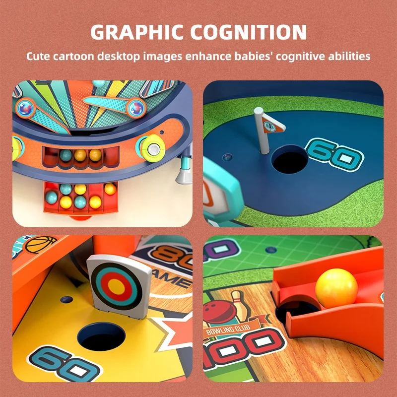 Samtoy Classic Educational Plastic Interactive Mini Shooting Table Game Finger Exercise Space Pinball Machine Game for Kids
