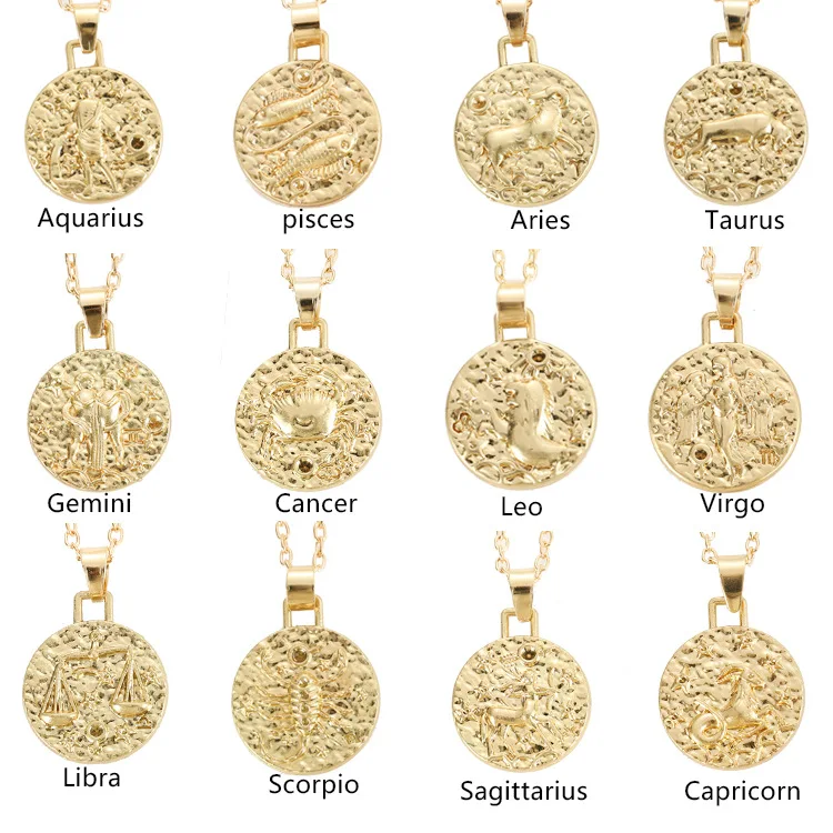 Hot Selling Embossed Gold Round Pendant 