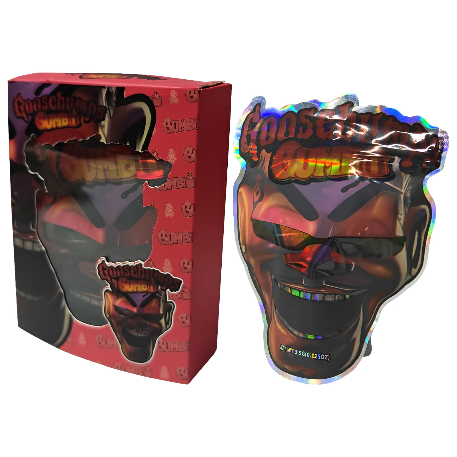 3.5g 7g 14g 28g Mylar Bag Customized Smell Proof Edible Die Cut Mylar Bag Dry Flower Candy Cookie Tobacco Quality Packaging Box
