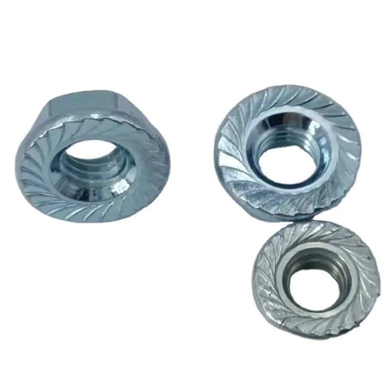 304 Stainless Steel Flange Nut 201Tooth locking 316 non-slip hexagonal flange nuts