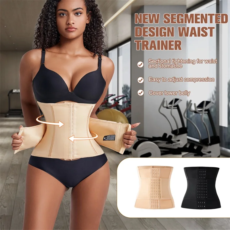 Custom Full Body Waist Cinchers Women Double Belt Trimmer Corset Enhance Waist Trainer Shaperwear Shaping Tummy Control Shaper manufacture