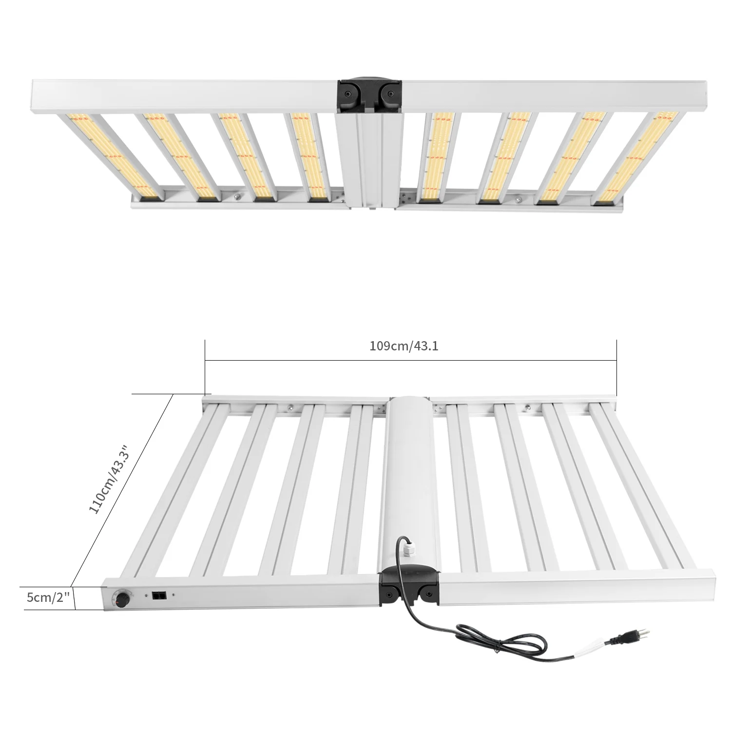 2022 ที่ดีที่สุด Sunbar แบบพับได้ GP-650W เต็มสเปกตรัม LED เติบโตไฟไฟ LED สำหรับพืชที่มี 301B/H & Oslan VS Gavita-1700E