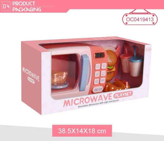 small cute microwave pretend toy cooking