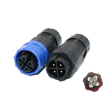 Factory Price LED M16 4Pin  Male and Female Connector, Quick Lock 15A Solderless LED Connector