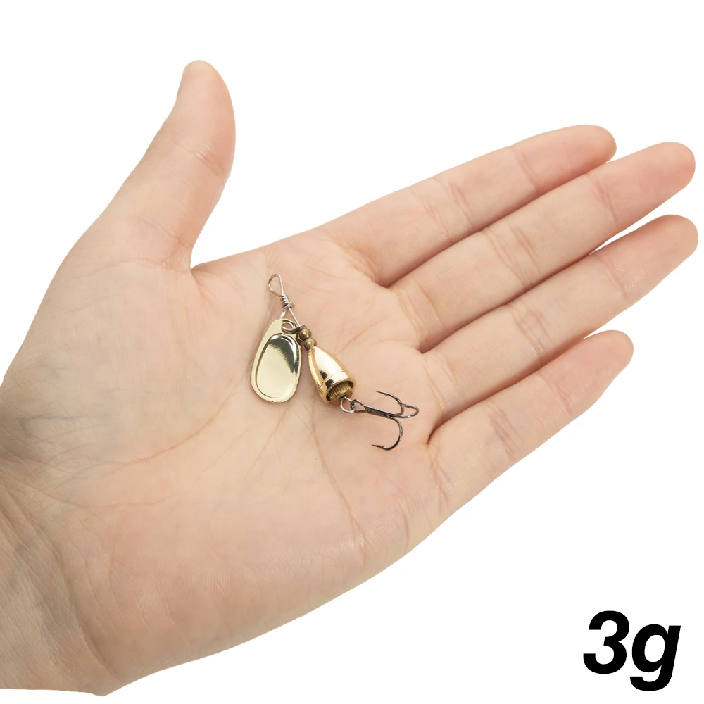 Bass Fishing Spinner 3g/4g/5g/7g/11g/12g Rotating Metal Bait Spinner