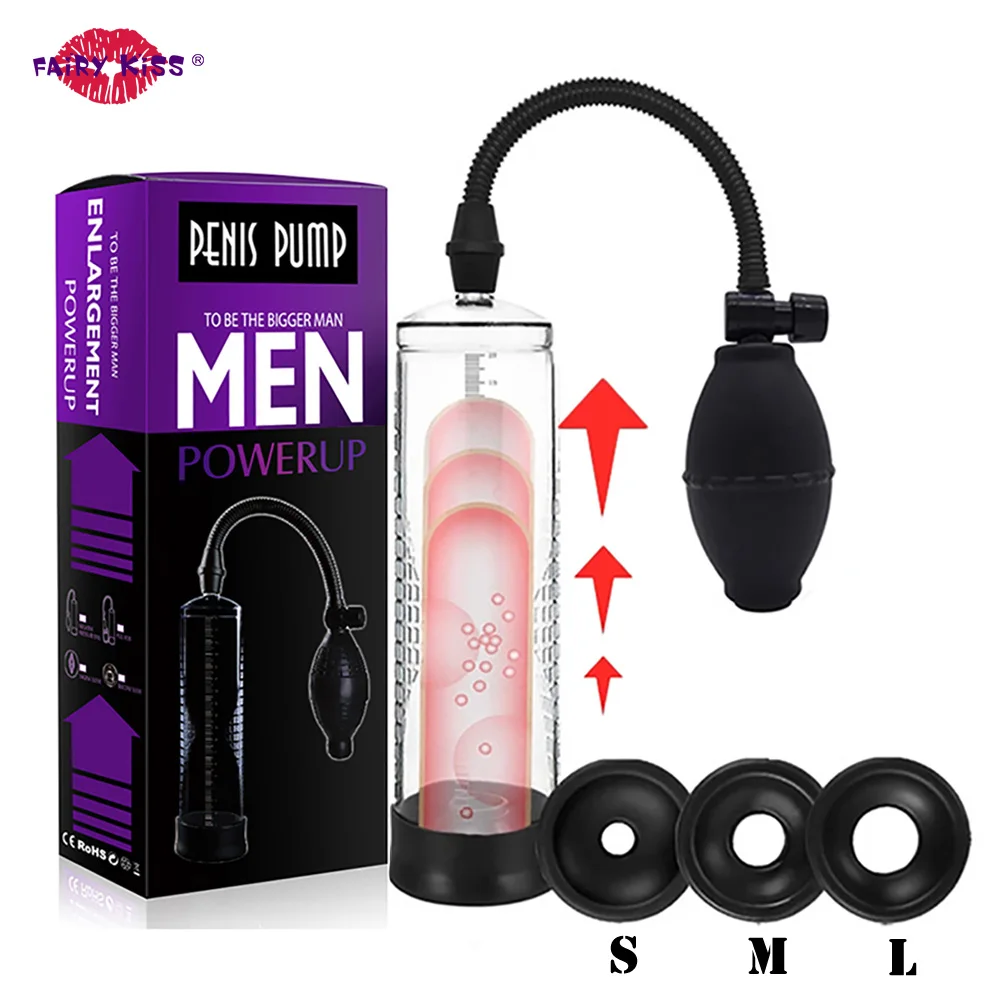 FairyKiss Penispumpe Vergrößerung Hohes Vakuum Dick Extender Sexspielzeug  für Männer Vergrößerer Männliches Training Größerer Penis Erotikprodukt für  Erwachsene