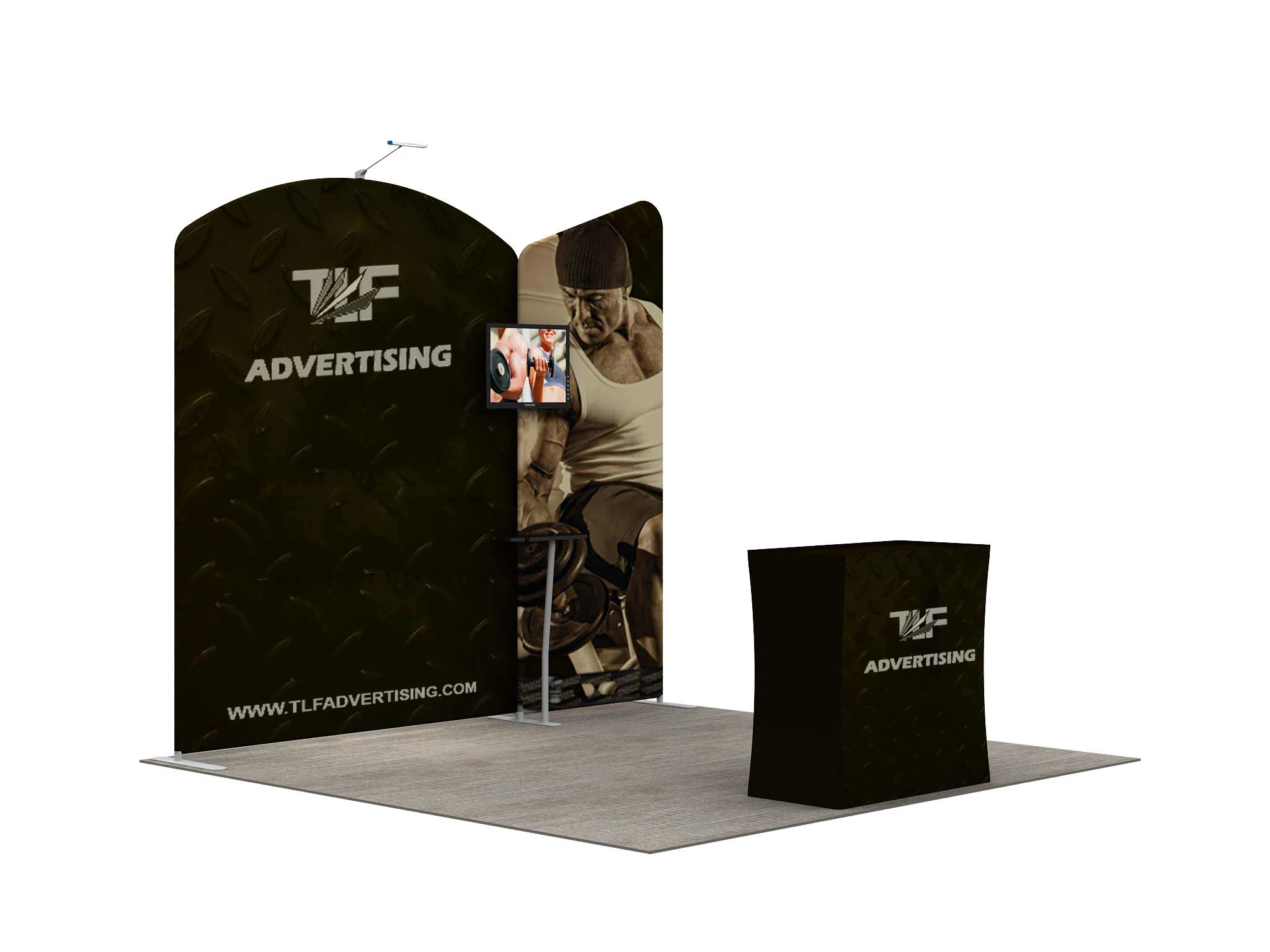 Portable 3x6 Modular Trade Show Booth Stand 10x20FT Tension Fabric ...