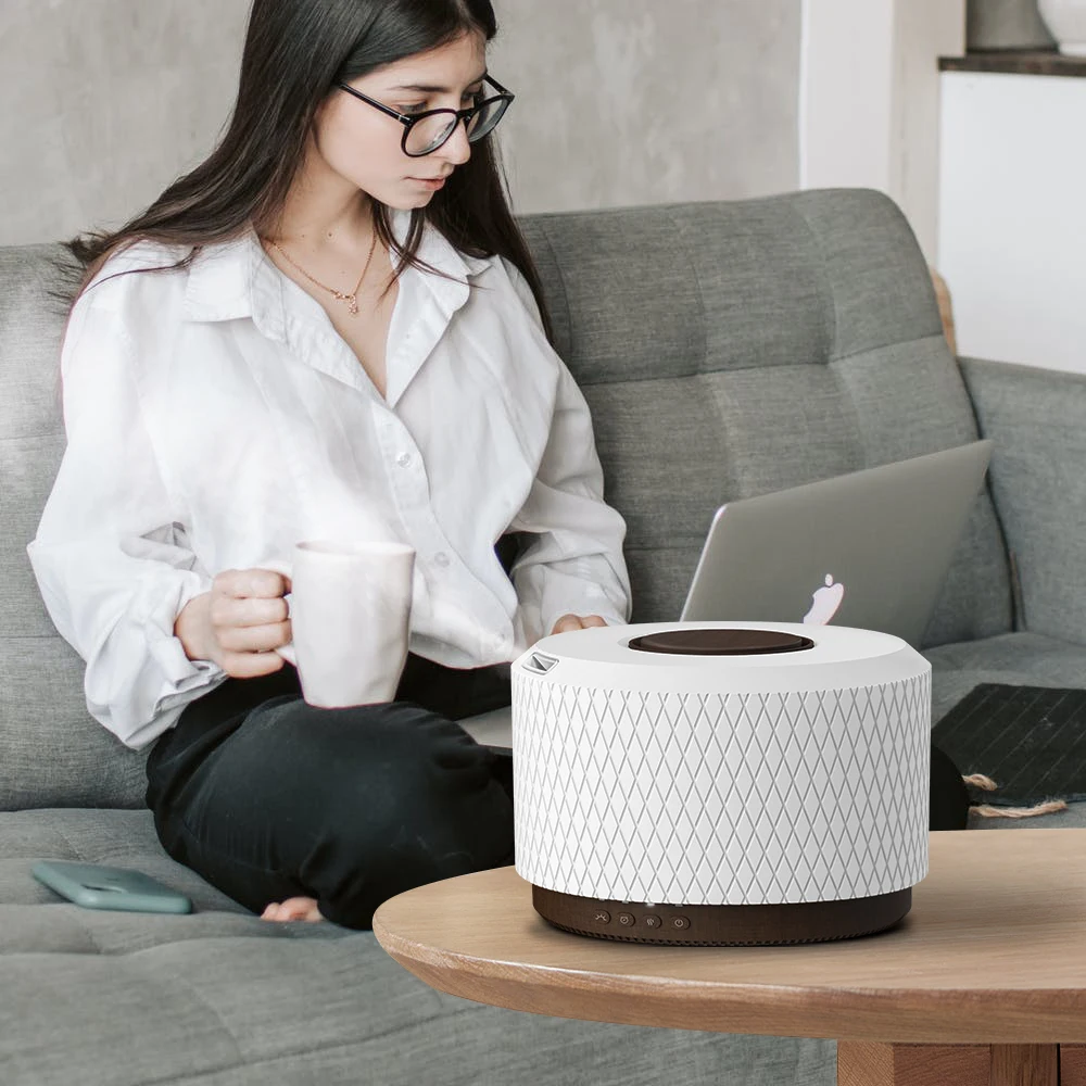 For SCENTCARES 500ml Ultrasonic Smart Essential Oil Aroma Diffuser Cool Mist Air Humidifier with for Bluetooth Speaker for