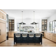 Artisan High End Custom Contrast Kitchen Cabinets White Oak Kitchen Design Idea