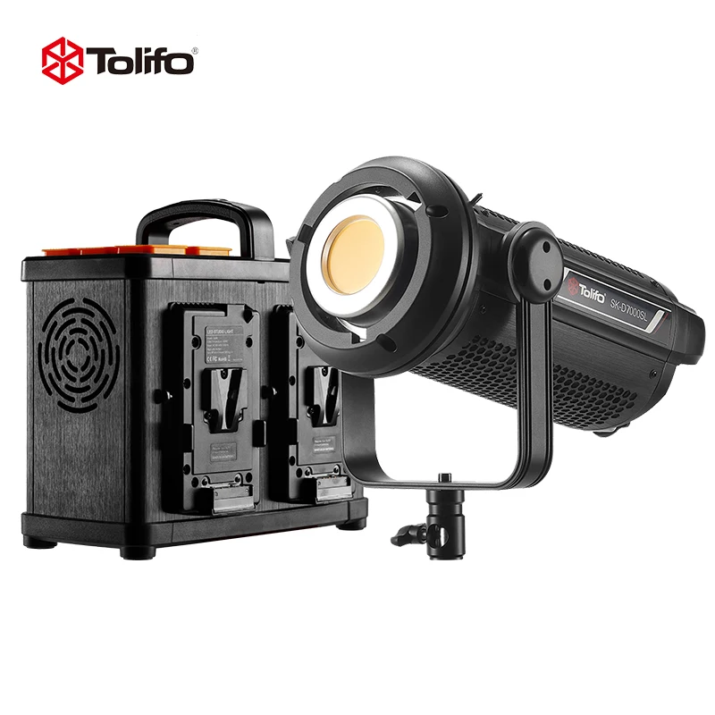 TOLIFO 700W Daylight COB Studio Lighting - 5600K Film Light